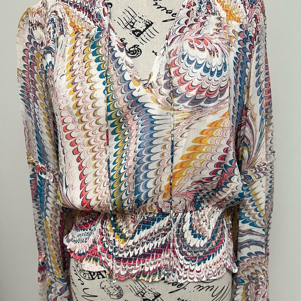 Colorful Patterned Women's Top - Picture 8 of 12